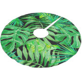 Tropische Waterverf bladeren: naadloze elegantie. Kerstboom Rok (Gekanteld)