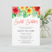 Tropische Waterverf Bloemen Zoet 16 Kaart (Staand voorkant)