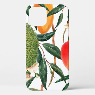 tropische waterverf, durische vruchten, mango o iPhone 12 hoesje
