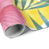 Tropische Waterverf Explosie Gift Wrap Cadeaupapier (Rol Hoek)