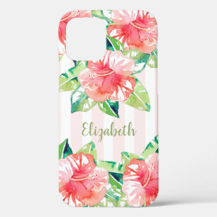 Tropische Waterverf Floral Blossom iPhone 12 Hoesje