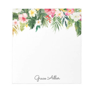 Tropische Waterverf Floral Notitieblok