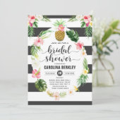 Tropische Waterverf Floral Vrijgezellenfeest Kaart (Staand voorkant)