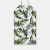 Tropische Waterverf Foliage bruiloft dank u Cadeaulabel (Achterkant)