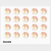 Tropische Waterverf Freesia Ronde Sticker (Vel)