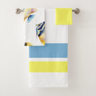 Tropische Waterverf Gele Vis Badkamer Bad Handdoek