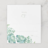 Tropische Waterverf Greenery Wedding (Buitenkant ongevouwen)