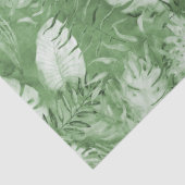 Tropische Waterverf Groene bladeren Tissuepapier (Detail)