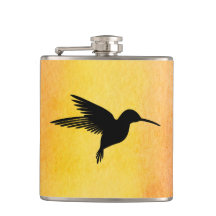Tropische Waterverf Hummingbird Colibri Flask