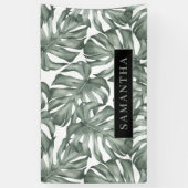 Tropische Waterverf Modern oasis leest Patroon Spandoek (Verticaal)