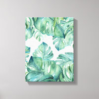 Tropische Waterverf Monstera Palmbladeren