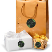 Tropische Waterverf Palm Leaves Bruiloft Dank u Ronde Sticker