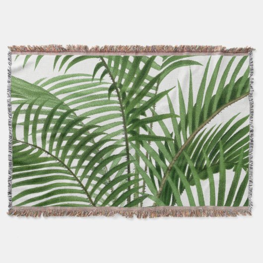 Tropische Waterverf palmbomen Deken (Voorkant)