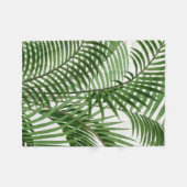 Tropische Waterverf palmbomen Fleece Deken (Voorkant (Horizontaal))