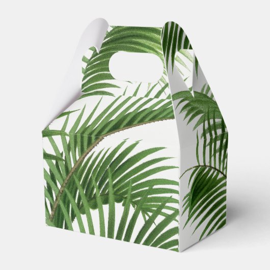 Tropische Waterverf palmboom monogrammen Bedankdoosjes (Achterkant)