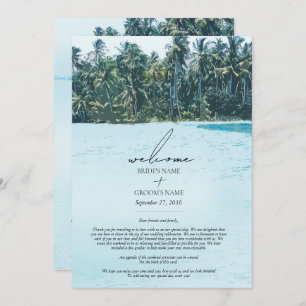 Tropische Waterverf Palms Beach Wedding Route