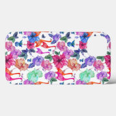 Tropische Waterverf Patroon Case-Mate iPhone Case (Achterkant (horizontaal))