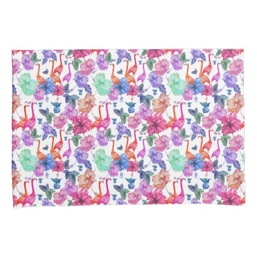 Tropische Waterverf Patroon Kussensloop (Voorkant-Rechts)