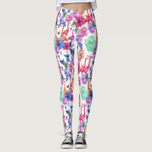 Tropische Waterverf Patroon Leggings