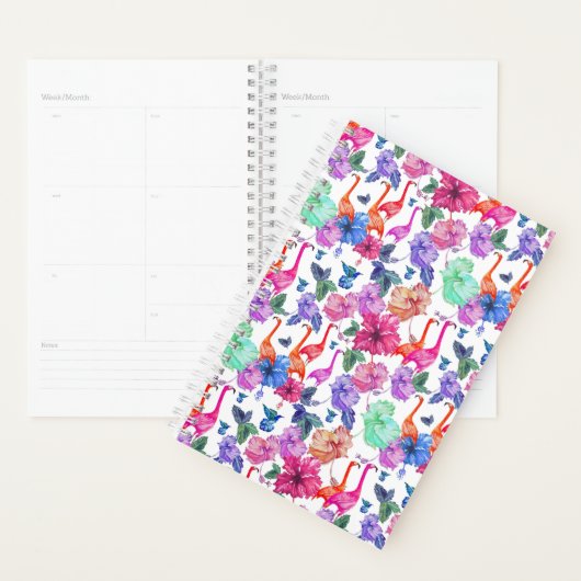 Tropische Waterverf Patroon Planner (Display)