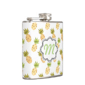 Tropische Waterverf Pineappelpatroon Heupfles (Rechts)