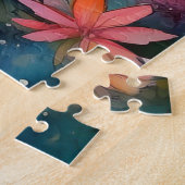 tropische waterverf scène puzzel legpuzzel (Zijkant)