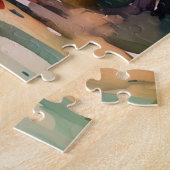 tropische waterverf scène puzzel legpuzzel (Zijkant)