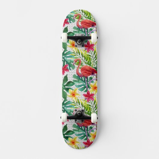 Tropische Waterverf Skateboard (Voorkant)