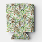 Tropische Waterverf Slotpatroon Blikjeskoeler (Achterkant)