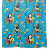 Tropische Waterverf Toucanen Douchegordijn (Voorkant)