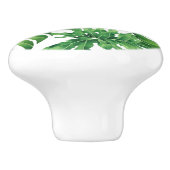 Tropische Waterverf van het Natuur blad Keramische Knop (Zijkant)