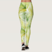 Tropische Waterverf verlaat Leggings (Achterkant)