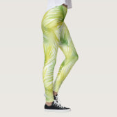Tropische Waterverf verlaat Leggings (Rechts)