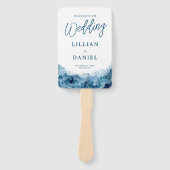 Tropische Waterverf-weddenschap-programma Hand Fan Handwaaier (Voorkant)