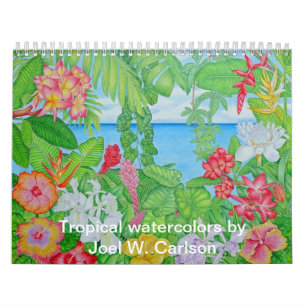 Tropische Waterverven Kalender