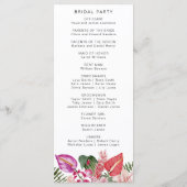 Tropische weddenschappen programma (Achterkant)