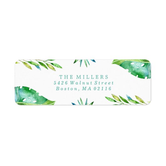 Tropische wensen | Vakantie Etiket (Voorkant)