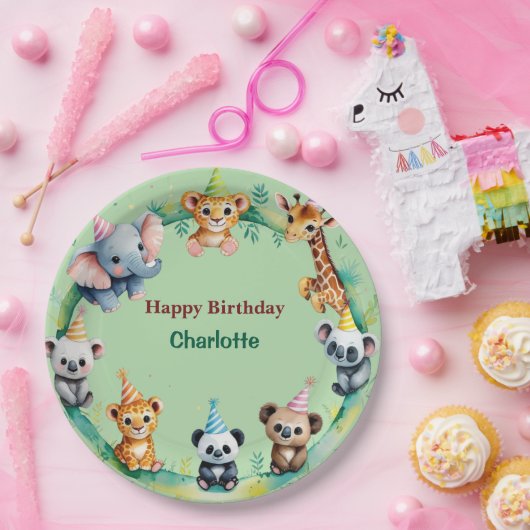 Tropische wilde eend Oerwoud Safari Papieren Bordje (Feest)