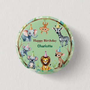 Tropische wilde eend Oerwoud Safari Ronde Button 3,2 Cm
