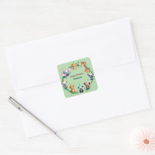 Tropische wilde eend Oerwoud Safari Vierkante Sticker