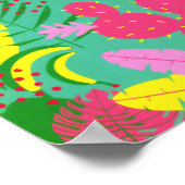 Tropische wilde Oerwoud Paradise Toucan Waterverf Poster (Hoek)