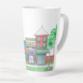 Tropische winkels Grote latte Mok (Rechterhoek)