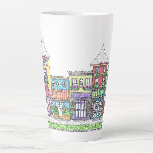 Tropische winkels Grote latte Mok (Voorkant)