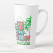 Tropische winkels Grote latte Mok (Rechts)