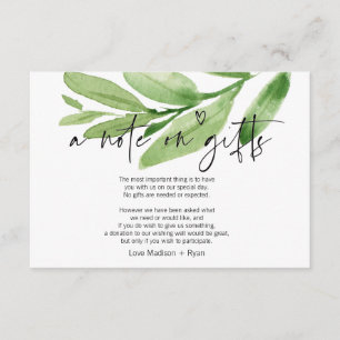 Tropische wishing Well Wedding Note op Gifts Card Informatiekaartje
