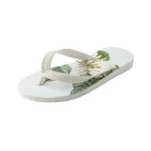 Tropische Witte Bloem Botanische Slippers Kinder Teenslippers (Schuin)