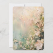 Tropische witte bloemen Vrijgezellenfeest Kaart (Achterkant)