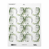Tropische witte en groene flacondopperlabels etiket (Full Sheet)