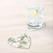 Tropische witte orchideeën bruidsfeest kartonnen onderzetters (Insitu)