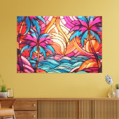 Tropische XL kunst Canvas Afdruk (Insitu (Woonkamer))